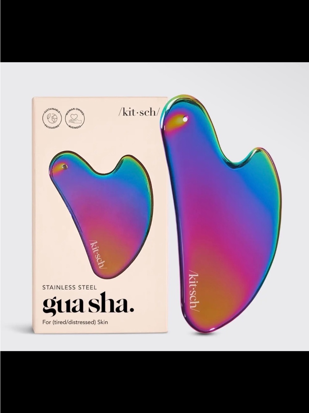 Kitsch Gua Sha Stainless Steel Iridescent.